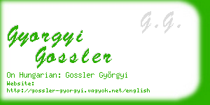 gyorgyi gossler business card